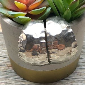 BOGO FREE Silver Hammered Metal Earrings